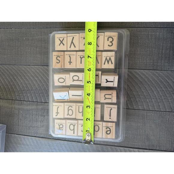 Stampin’ Up Pure & Simple Alphabet Lower 2003 wood block rubber stamp set - Picture 5 of 6